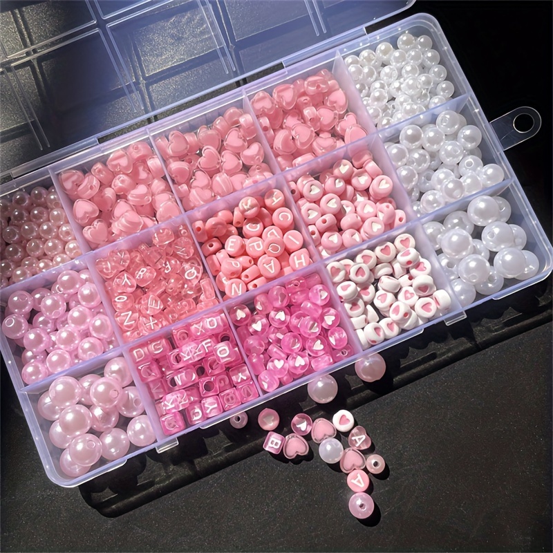 Jewelry Making Set - Набор из 10 розовых акриловых бусин