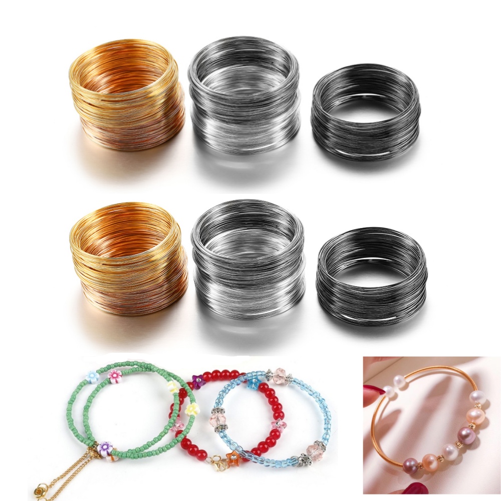 Jewelry Making Yarn - 100 петель/лот 0,6 мм, серебро, золото,