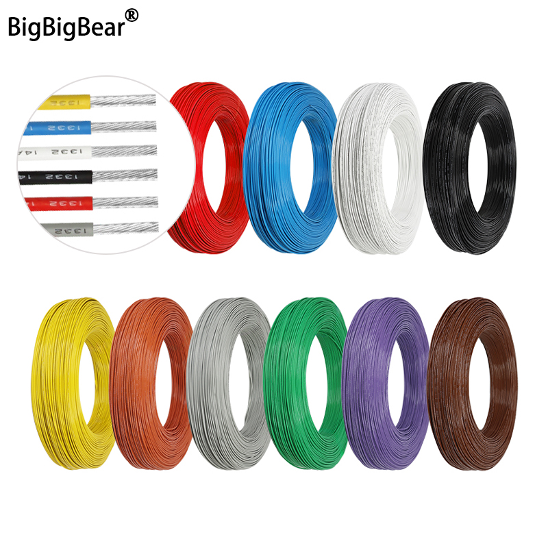 Wire 22 Gauge Copper - 2/5/10 м UL1332 Провод ПТФЭ Высокотемпературный