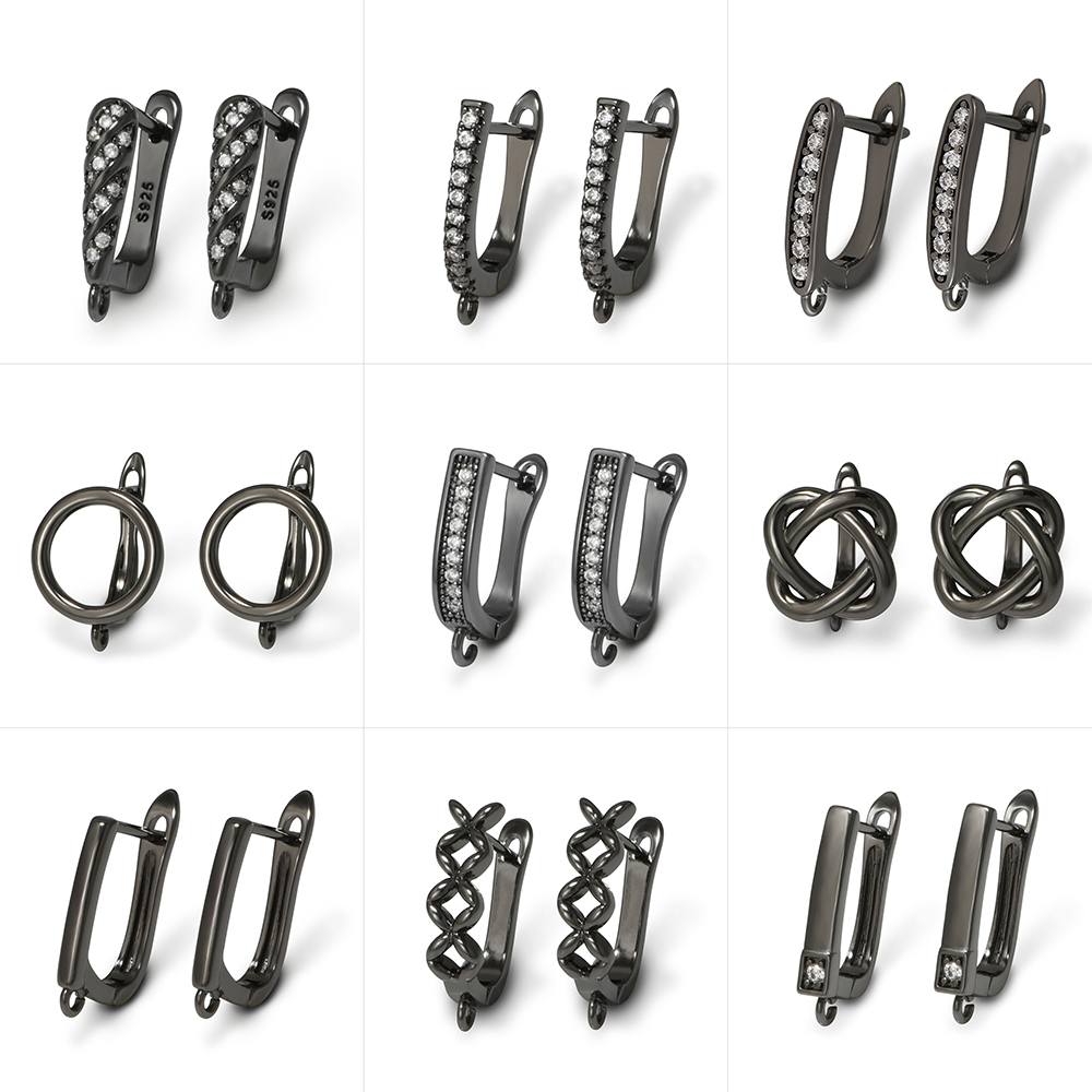 Jewelry Making Designs - YANASI 1 пара черных латунных швенз