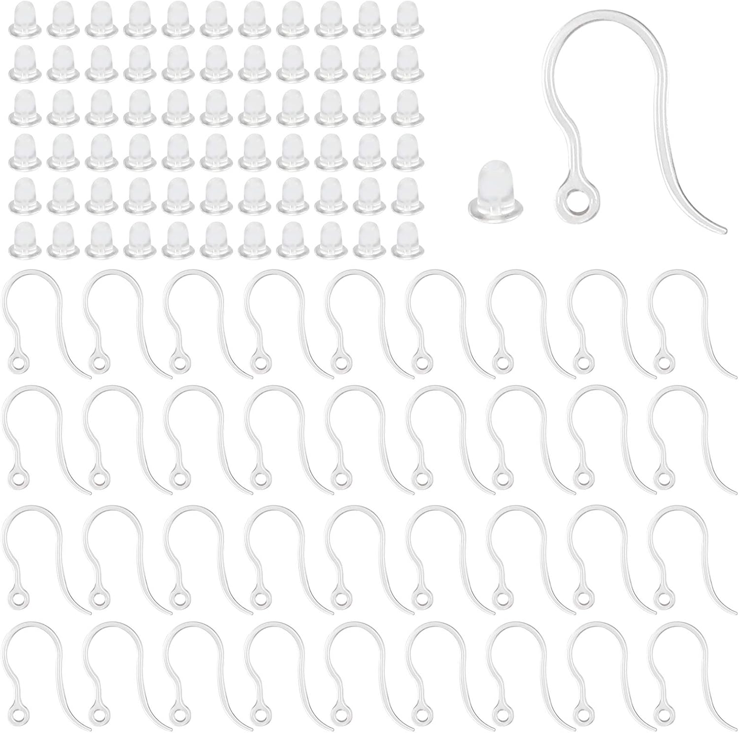 Jewelry Making Yarn - 40 шт. прозрачные пластиковые крючки для