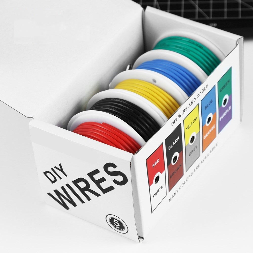 Wire 22 Gauge Copper - Электрический провод 20-24AWG, гибкие силиконовые провода,