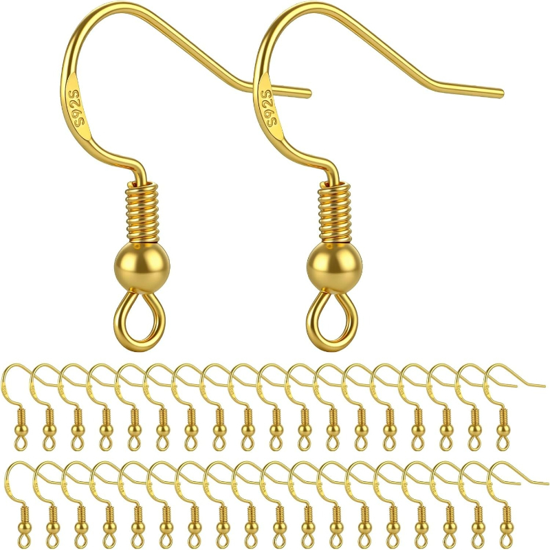 Jewelry Making Yarn - 50 шт. позолоченных серебряных (925 пробы)