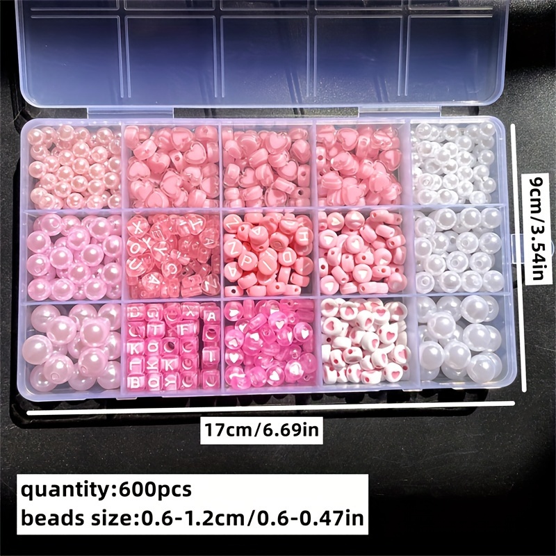 Набор из 10 розовых акриловых  – обзор и цена Jewelry Making Set