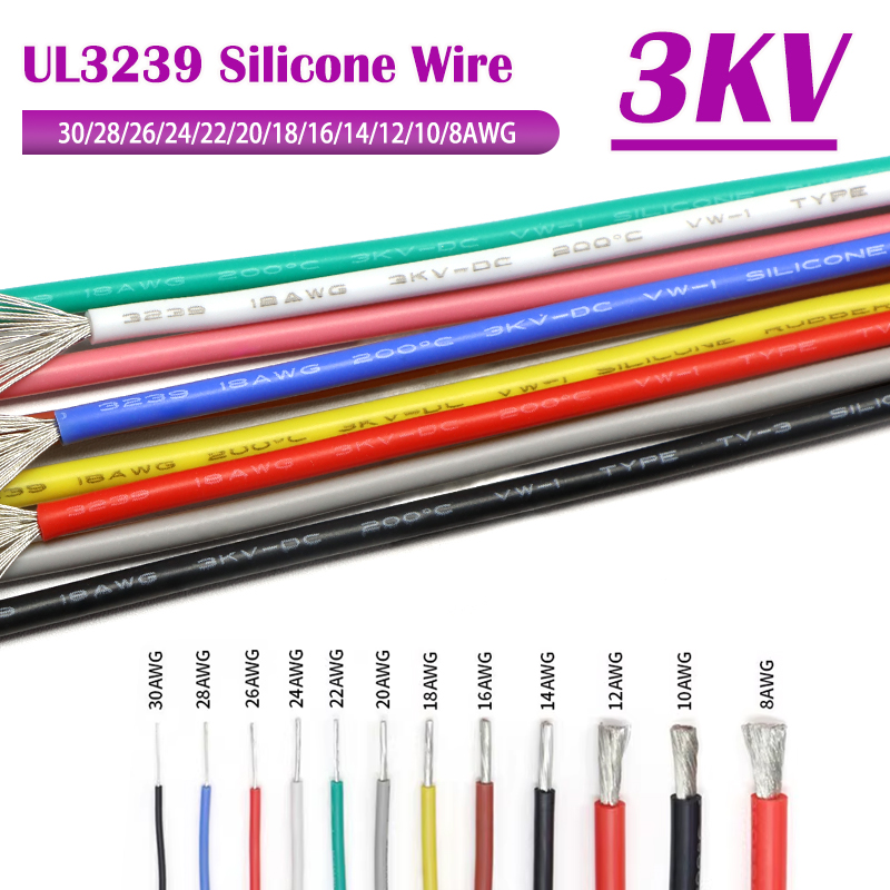 1/5M 3239 Силиконовый провод 3 – обзор и цена Wire 22 Gauge Copper