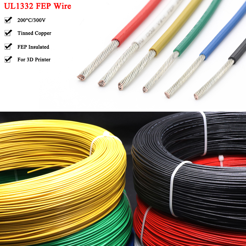 2/5/10 м UL1332 Провод ПТФЭ Вы – обзор и цена Wire 22 Gauge Copper