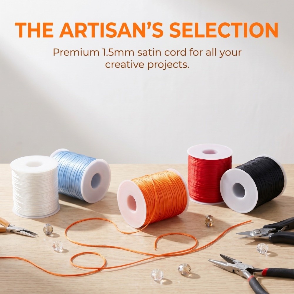 Шнур для рукоделия 100 м, 1,5  – обзор и цена Knotting Cord Silk